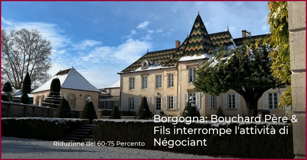 Borgogna: Bouchard Père & Fils interrompe l’attività di Négociant