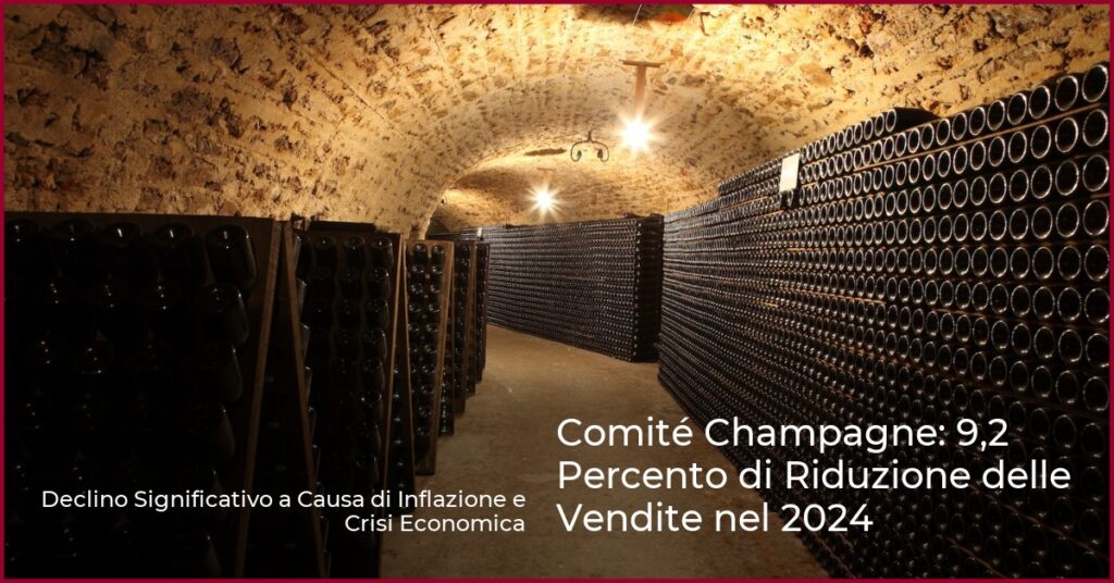Comité Champagne: 9,2 Percento di Riduzione delle Vendite nel 2024
