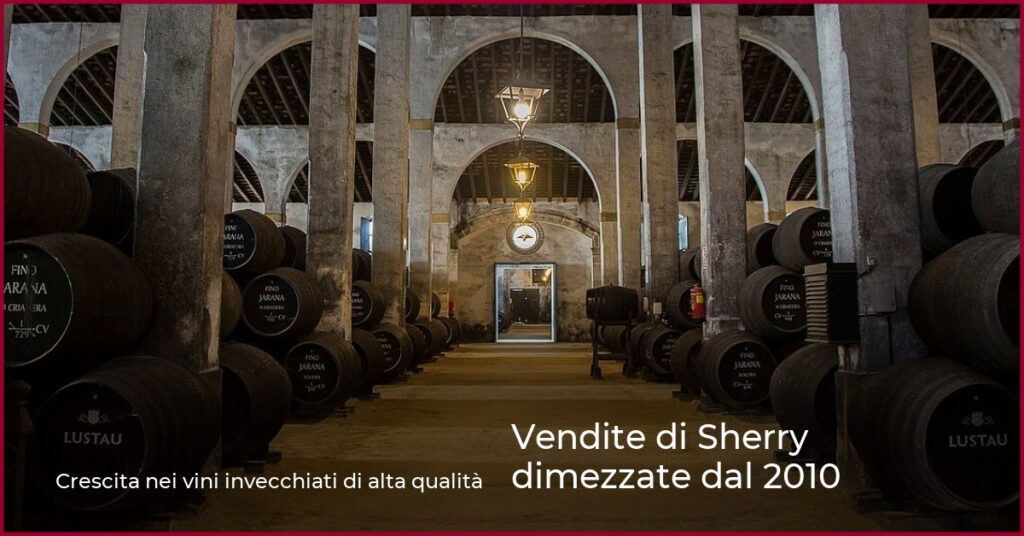 Vendite di Sherry dimezzate dal 2010