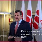 Produzione e consumo di vino ai minimi storici dal 1961