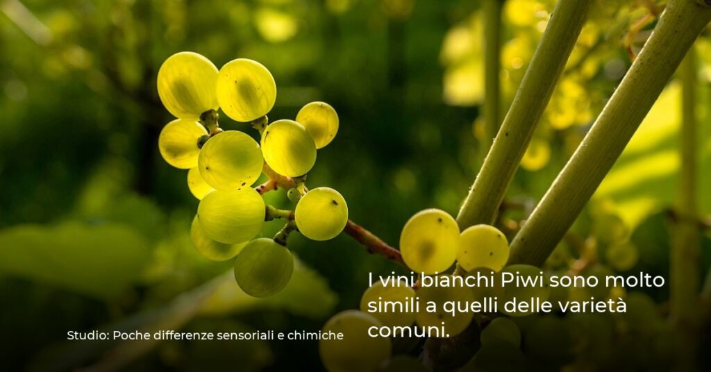 I vini bianchi Piwi sono molto simili a quelli delle varietà comuni.