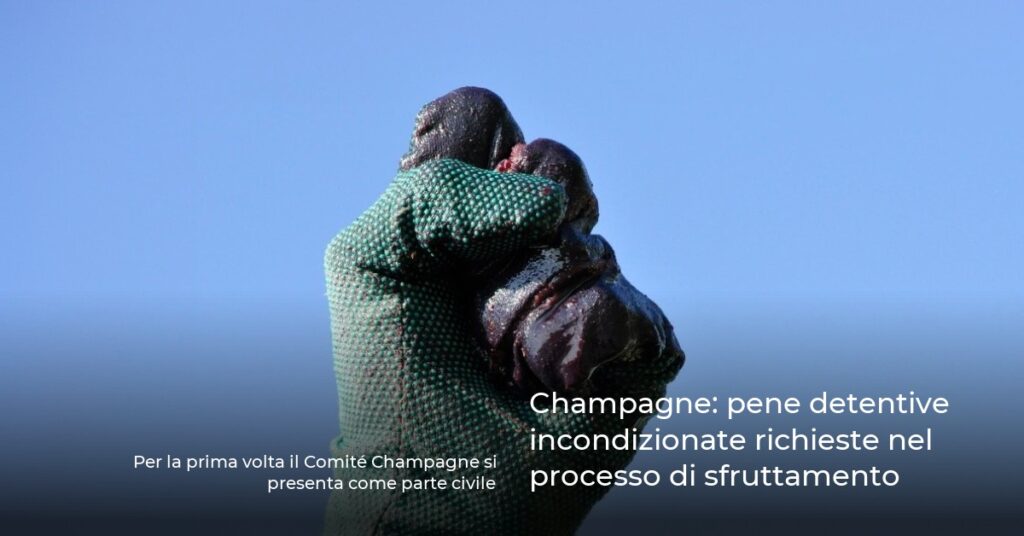 Champagne: pene detentive incondizionate richieste nel processo di sfruttamento