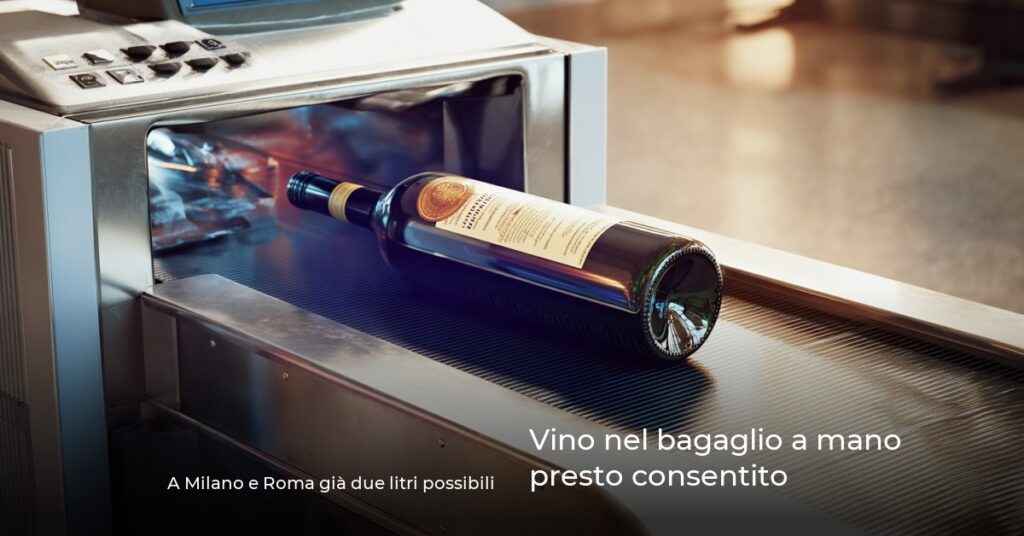 Vino nel bagaglio a mano presto consentito