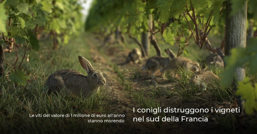 I conigli distruggono i vigneti nel sud della Francia